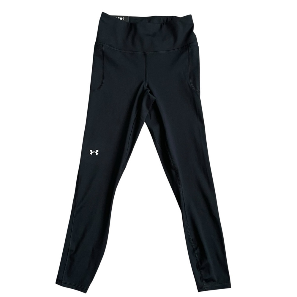 Under Armour Movement High Rise Ankle Leggings Women’s Size S Black Side Pocket